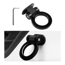 Ohleats Tow Hook Kit, ABS Car Tow Hook Trailer Hitch Sticker Only for Decoration, Bumper Trailer Hook Sticker for Cars, Trucks and Sedans, Universal Exterior Car Accessories (Black)