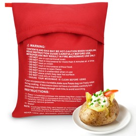 Microwave Potato Bag, 1 Pack Reusable baked potato microwave bag Microwave Cooker Bag microwave baked potato bag, Red