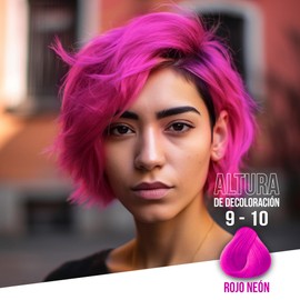 KÜÜL - Color System Funny Colors Tinte Semipermanente Cabello Color Rosa Neón 90 ml, con Aceite de Coco, Filtro UV y Colágeno, Prolonga Intensidad del Color, Aporta Hidratación, Brillo y Sedosidad