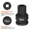 HARFINGTON 6-Point Impact Socket 3/4" Drive 15mm Metric 40Cr Alloy