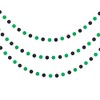 WEVEN Green and Black Paper Garland Circle Dot Party Banner