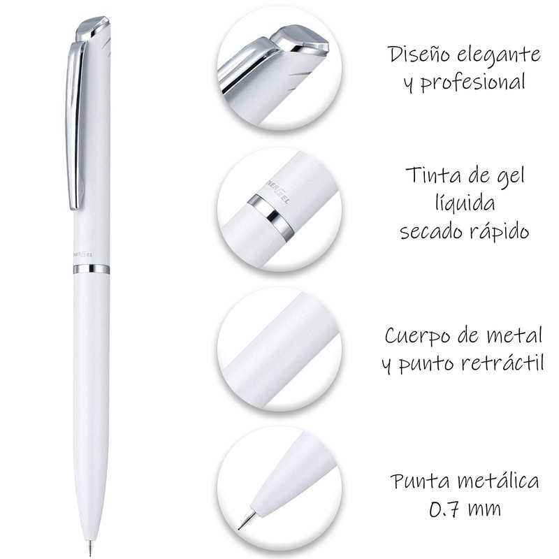 Pentel BL2007W-A-EST Bolígrafos de Tinta Líquida