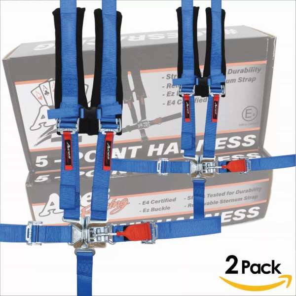 Aces Racing PAIR of Five Point 2" Padded Harnesses E4