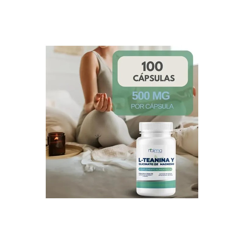 L- Teanina Y Glicinato De Magnesio 500 Mg - 100