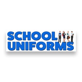 School Uniforms Vinyl Banner 10 Feet Wide by 3 Feet Tall