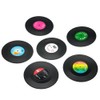 DIYOMR 6Pcs Vinyl Record Coasters, 4" Coasters for Coffee Cup