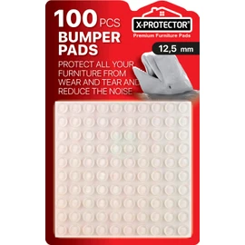 Cabinet Door Bumpers X-Protector - Cabinet Bumpers 100 pcs ½” Sound Dampening Door Bumper & Glass Table top Bumpers! Rubber Bumpers! Glass Surface Protection with Furniture Bumpers! (Transparent)