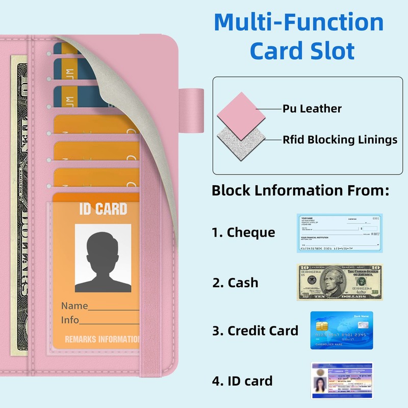 BVYA Checkbook Cover for Men & Women with RFID Blocking,