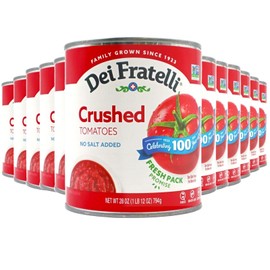 Dei Fratelli Crushed Tomatoes (28 oz. cans; 12 pack) - No Water Added - Never from Tomato Paste - 5th Generation Recipe