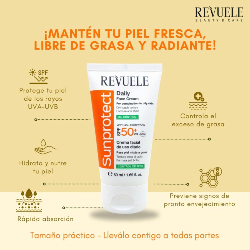 Revuele Sunprotect Crema Facial Control Grasa Fps50 50ml