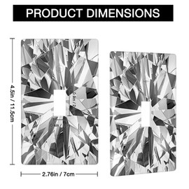 Moslion Diamond Shine 1-Gang Toggle Wall Plate 3D Shining Crystal Sparkle Light Switch Plug Covers Home Kitchen Bathroom Bedroom Decor