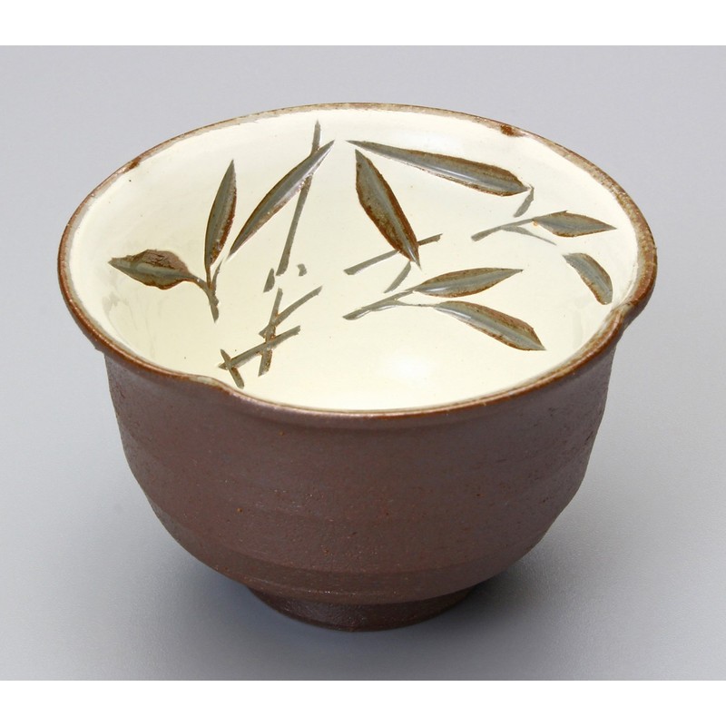 Kyo Ware G1-3-2 Kiyomizu Ware Seikiln Guinomi Nanban Carved Bamboo