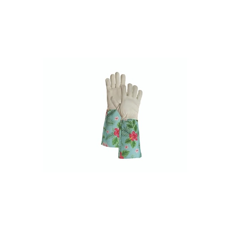 Leather Pro's Gauntlet Gardening Gloves, Medium