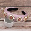 Florate Big Crystal Flower Headband for Women Rhinestone Pearl Luxury