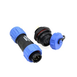 ZBLZGP SP13 5 Pin IP67 Waterproof Plug Male Female Car Electrical Plug Adapter Panel Mount Plug and Socket Plug for LED Motorcycle Scooter