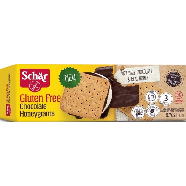 Schar Gluten Free Chocolate Honeygrams, Natural, 6.7 Ounce (Pack of 6)