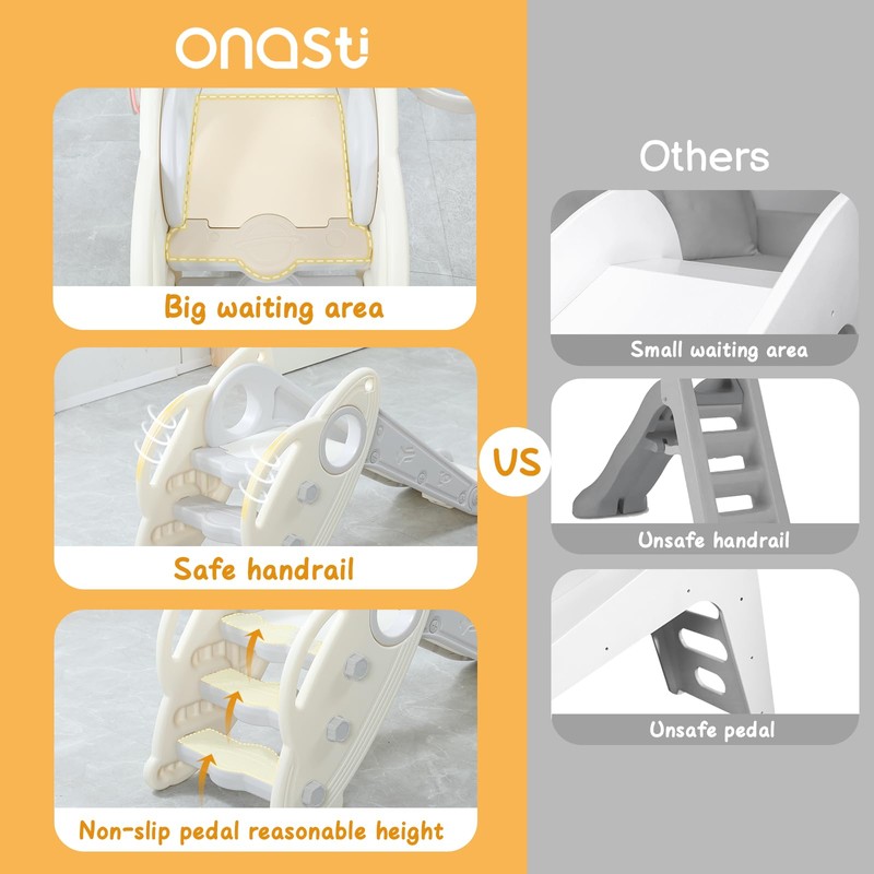 Onasti Kids Slide for Toddlers Age 1-3 Indoor Baby Plastic