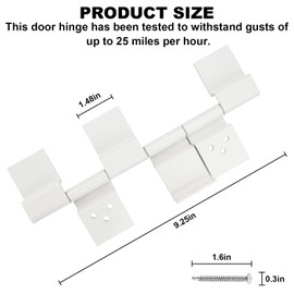 Screw Man Trailer Door Hinge Replacement Parts 198295 RV Door Friction Hinges (2 Pcs) for 6 Leaf Trailer Screen Door Hinges Friction Hinge Assembly White
