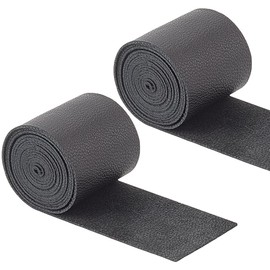 GORGECRAFT 2 Rolls 9-10m x 3cm Genuine Flat Leather Cord Sheep Skin Leather Strips Black Leather Strap Soft Top Grain Lamb Hide for Tooling Workshop DIY Crafts Jewelry Making Garment Edging Hemming