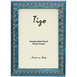 Tizo 5" X 7" Blue Wooden Frame, Made in Italy