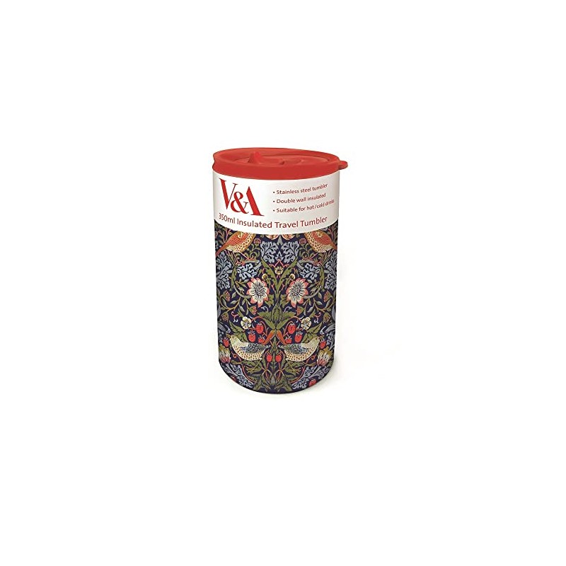 Museums & Galleries V&A Strawberry Thief Stainless Steel Insulated Travel