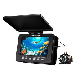 Underwater Fishing Camera Portable 5'' Fish Finder 6 Infrared and 6 White Lamps 15/30M 3-Grade IR Lighting, 4X Zoom 1000TVL Ice Fishing Fish Finder for Winter/Sea/Ice Fisherman Fishing(15M/50FT)