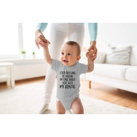 Stop Passing Me Around - Funny Baby Essentials Bodysuit - Baby Girl Clothes Newborn Outfit Boy (12 Months, Sports Grey)