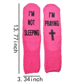 Easter Religious Gifts for Women Christian Mom Birthday Presents for Sister Daughter Christian Novelty Sock for Women Faith Gifts for Friends Best Friend Funny Socks I'M Not Sleeping I'M Praying Socks