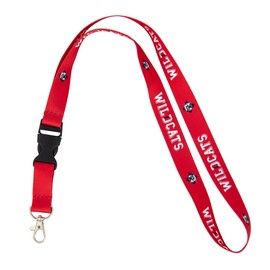 Desert Cactus Davidson College Lanyard Wildcats Car Keys ID Badge Holder Keychain Detachable Breakaway Snap Buckle (Red)