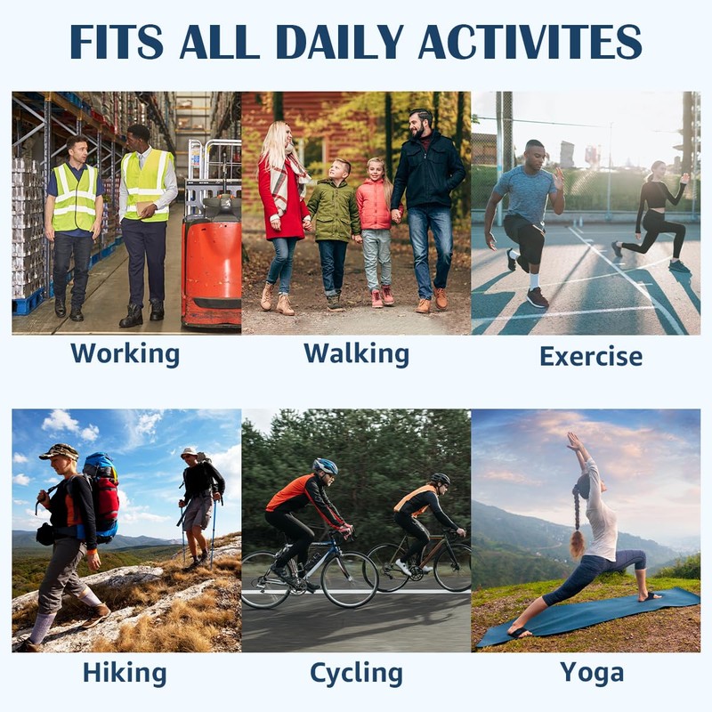 DR. POTTER+ Arch Support, Plantar Fasciitis Relief Adjustable Compression Bands