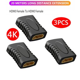 pjp electronics HDMI to HDMI Joiner Coupler (3 Pack) Hdmi Joiner Female to Female Extender 4K Resolution, 60Hz HD 1080p