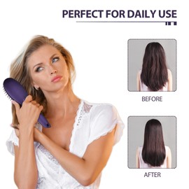 Hair Brush Set Anti Static Massage Oval Comb Round Hair Brush Vent Hair Brush Detangling Brush Paddle Brush for Women Men purple