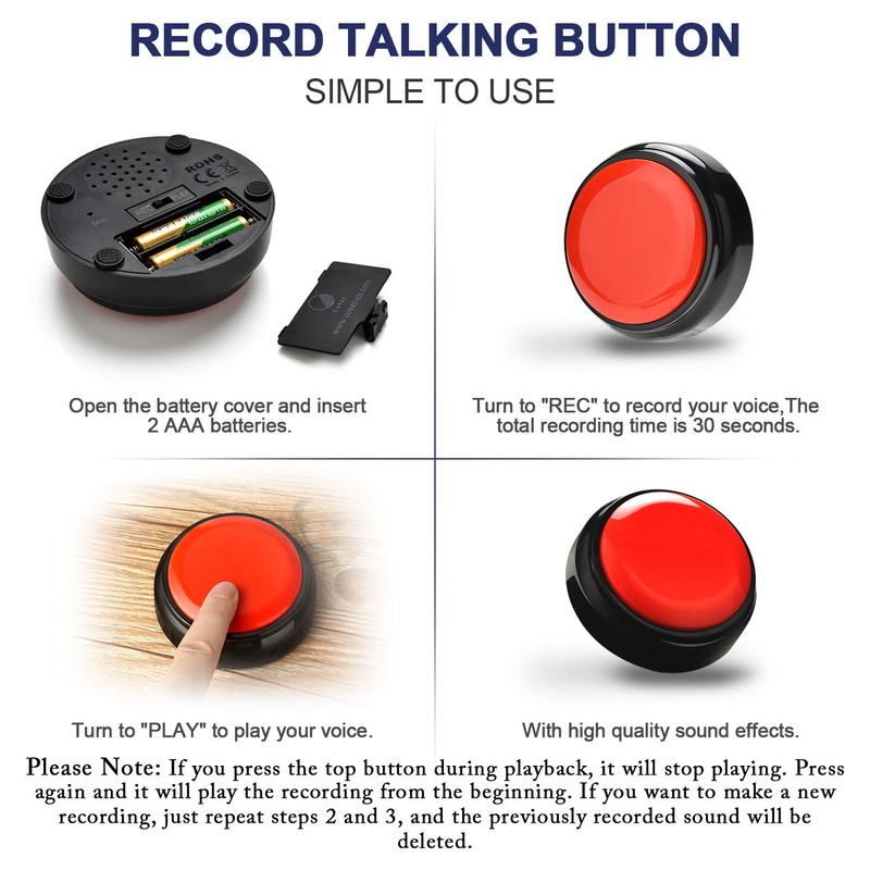 Record Talking Button Easy Button Recording Voice Button Funny OfficeToys