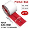 4-Pack Heavy Duty Zipper Door for Dust Barriers,Dust Zippers for