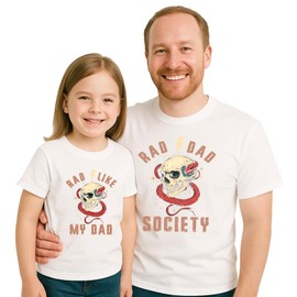 Rad Dad Society and Rad Like My Dad Shirt, Father and Daughter Matching Shirt, Funny Daddy Shirt, Fathers Day Matching Shirt, Shirt Gift For Father (Adult T-Shirt 2)