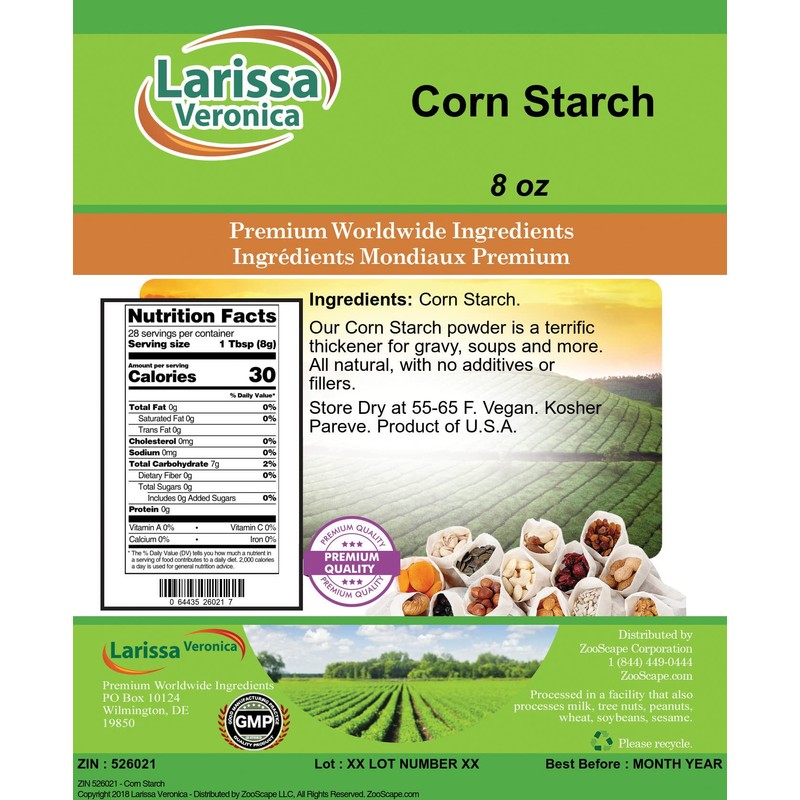 Corn Starch (8 oz, ZIN: 526021) - 3 Pack