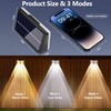 Brizled 12 Pack Solar Fence Lights Outdoor, 300/4000/6000K 3 Modes
