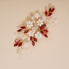 Jumwrit Wedding Hair Comb Handmade Crystal Hair Comb Pearl Bridal