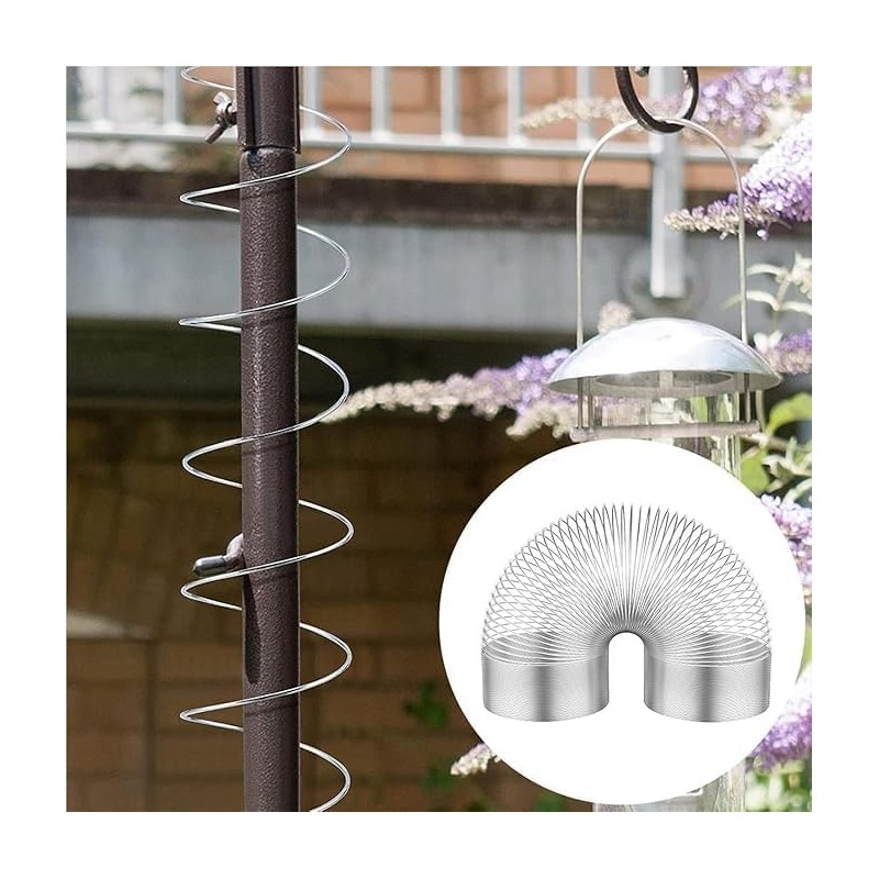 Squirrel Baffle Metal Spring, Squirrel Deterrents for Bird Feeders, Baffles