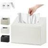 Hand Towels Box Cover,PU Leather Wall-Mounted Tissue Box Cover Holder