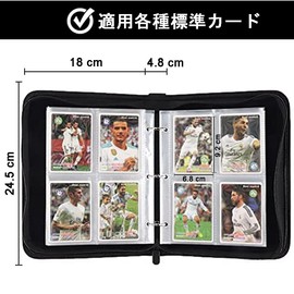 EASYLEE Card File, Card Binder, Sticker File, Card Sheets, 4 Pockets, 50 Pages, Holds 400 Sheets, Large Capacity, PU Coat, Waterproof, Portable Zipper, Trading Card Album, Collection Storage, Trading Cards, Business Cards, Stars, Yu-Gi-Oh, Collect Other 