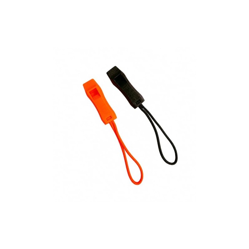 Harts Compact Emergency Safety Toggle Whistle with Zipper Loop Lanyard,