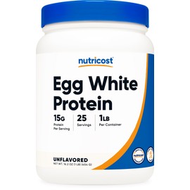 Nutricost Egg White Protein Powder 1lb (Unflavored) - Non-GMO, Gluten Free