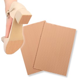 CHASO Shoe Sole Repair Rubber Sheets, Leather Shoes, Pumps, Heels, Anti-Slip, Soles, Shoe Removal, Beige, 2 Pieces