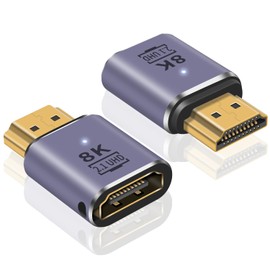 Poyiccot HDMI 2.1 Extension Adapter, 8K HDMI Converter Adapter, 48Gbps Super Speed HDMI Male to Female Extension Adapter, HDMI Extension Connector Supports 8K 60Hz / 4K 120Hz HDR Compatible with