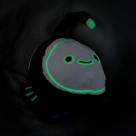 Puckator Squidglys Cedric the Angler Fish Reversible Adoramals Glow in the Dark Plush Toy - Plushies Cute Animal Baby Newborn Kids Toys Stuff Gifts Gift For Girlfriend Cuddly Stuffed Toy Plushie