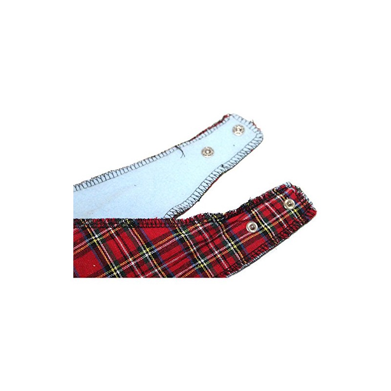 Robelli 45cm Tartan Dog Bandana Collar - Red