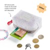 Back2Fun Uni Kinder Monedero Purpurina Blanco B2f Reisezubehör-Brieftasche, weiß