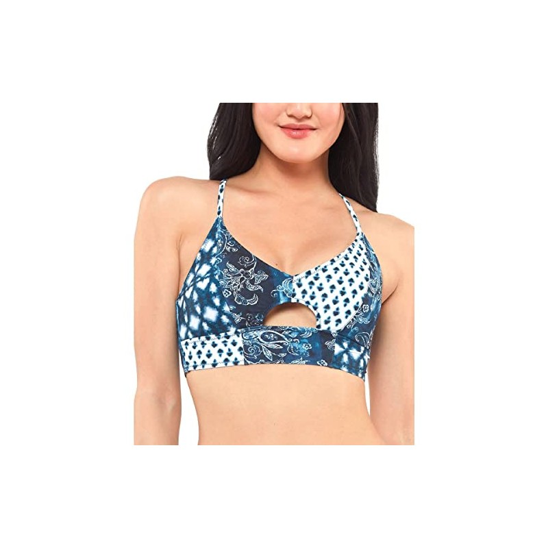 Jessica Simpson Parte Inferior de natación Reversible para Mujer, Azul