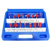 15Pcs Router Bit Set 1/4in Shank Carbide Trimmer Engraving Machine